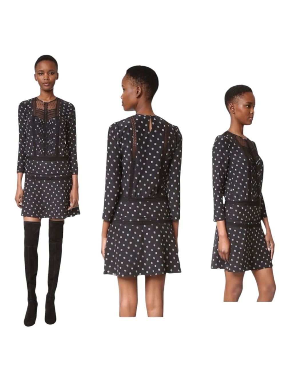 NEW Veronica Beard Jasmine Black Lace Dress